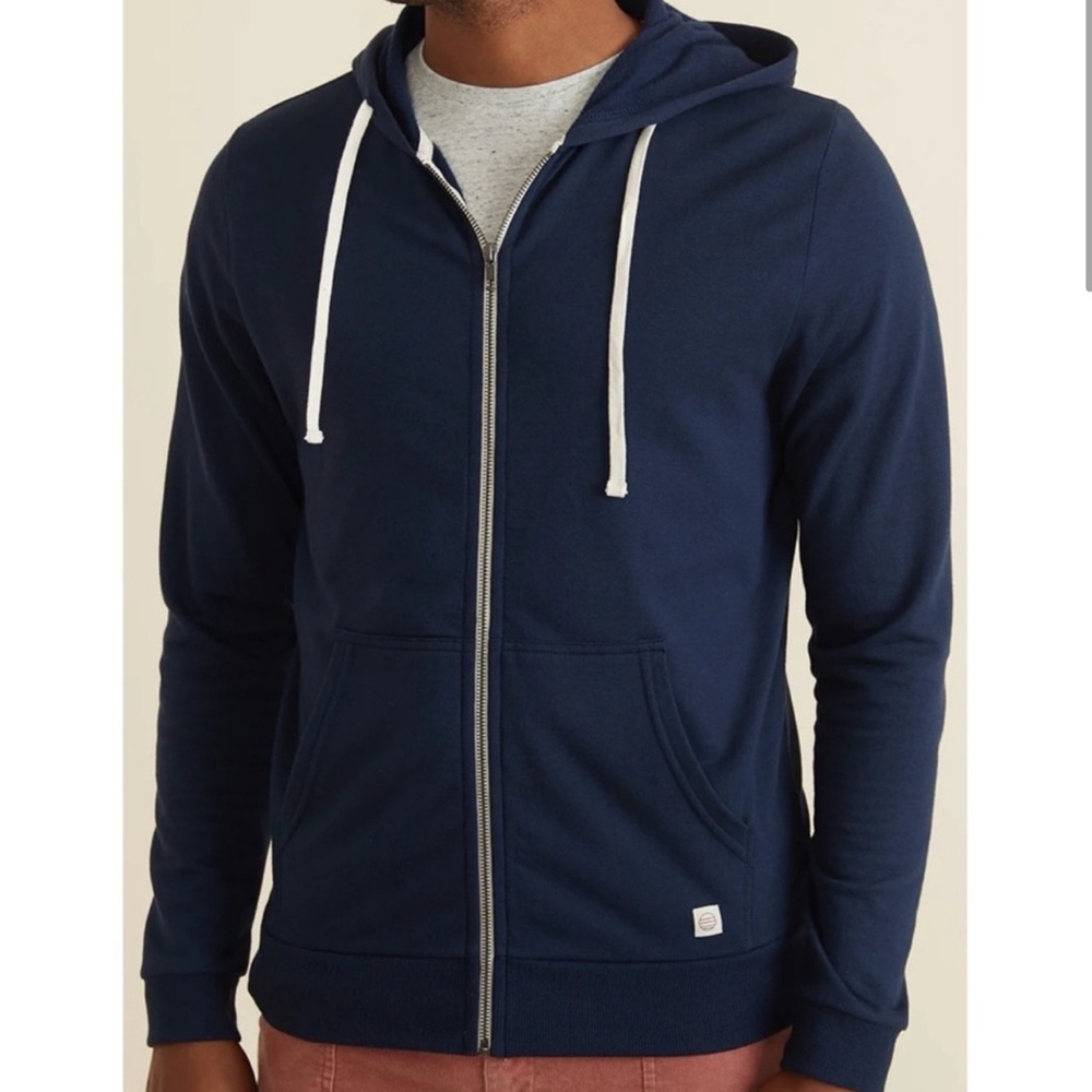 Marine Layer Afternoon Full Zip Hoodie In Navy Blue WITH POCKETS Size Large NWOT